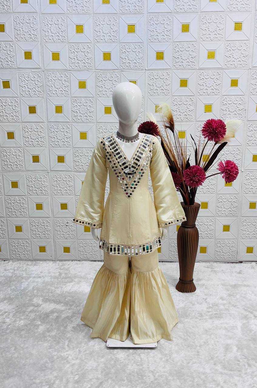 Ynf Zari Silk KESH415 235 Kids Wear Wholesale Girls Kurti Kids Traditional Outfits Kids Festive Wear Manufacturer- Kids Exports
