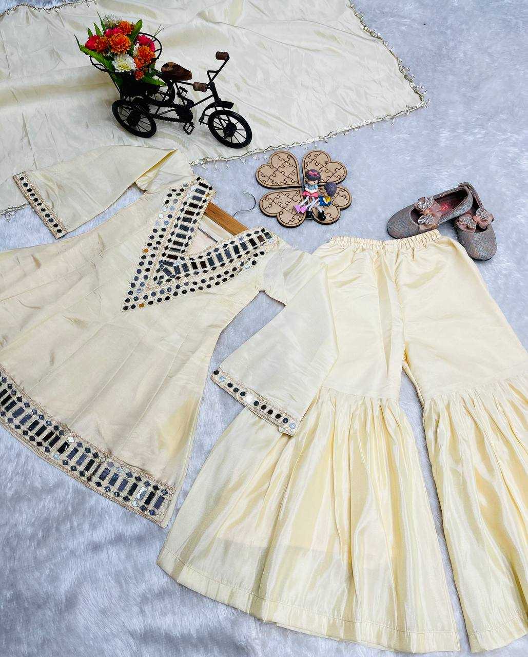 Ynf Zari Silk KESH415 235 Kids Wear Wholesale Girls Kurti Kids Traditional Outfits Kids Festive Wear Manufacturer- Kids Exports