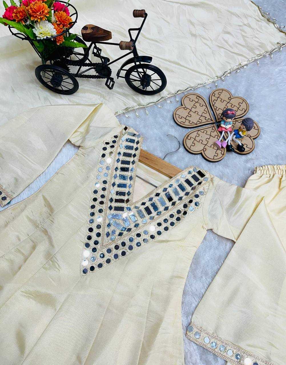 Ynf Zari Silk KESH415 235 Kids Wear Wholesale Girls Kurti Kids Traditional Outfits Kids Festive Wear Manufacturer- Kids Exports