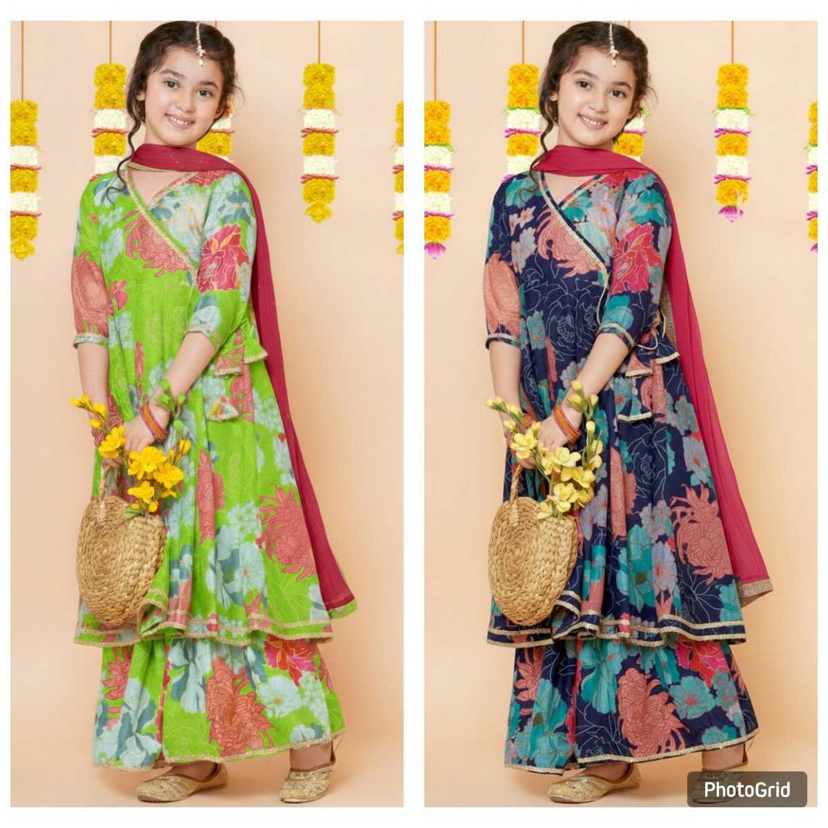 Ynf Chanderi Silk KESH642 078 Kids Wear Wholesale Kids Sharara Kids Co-ord Set Girls Kurti Manufacturer- Kids Exports
