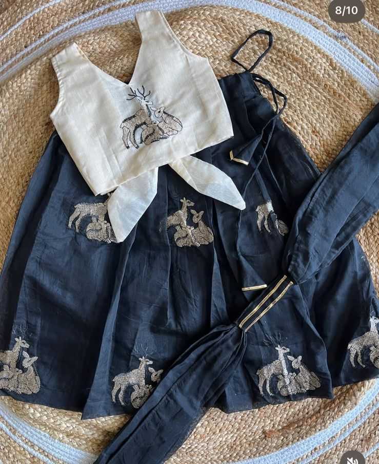 Ynf Chanderi Silk RIN235 chandri Kids Wear Wholesale Kids Lehenga Girls Ethnic Wear Kids Party Wear Ethnic Manufacturer- Kids Exports