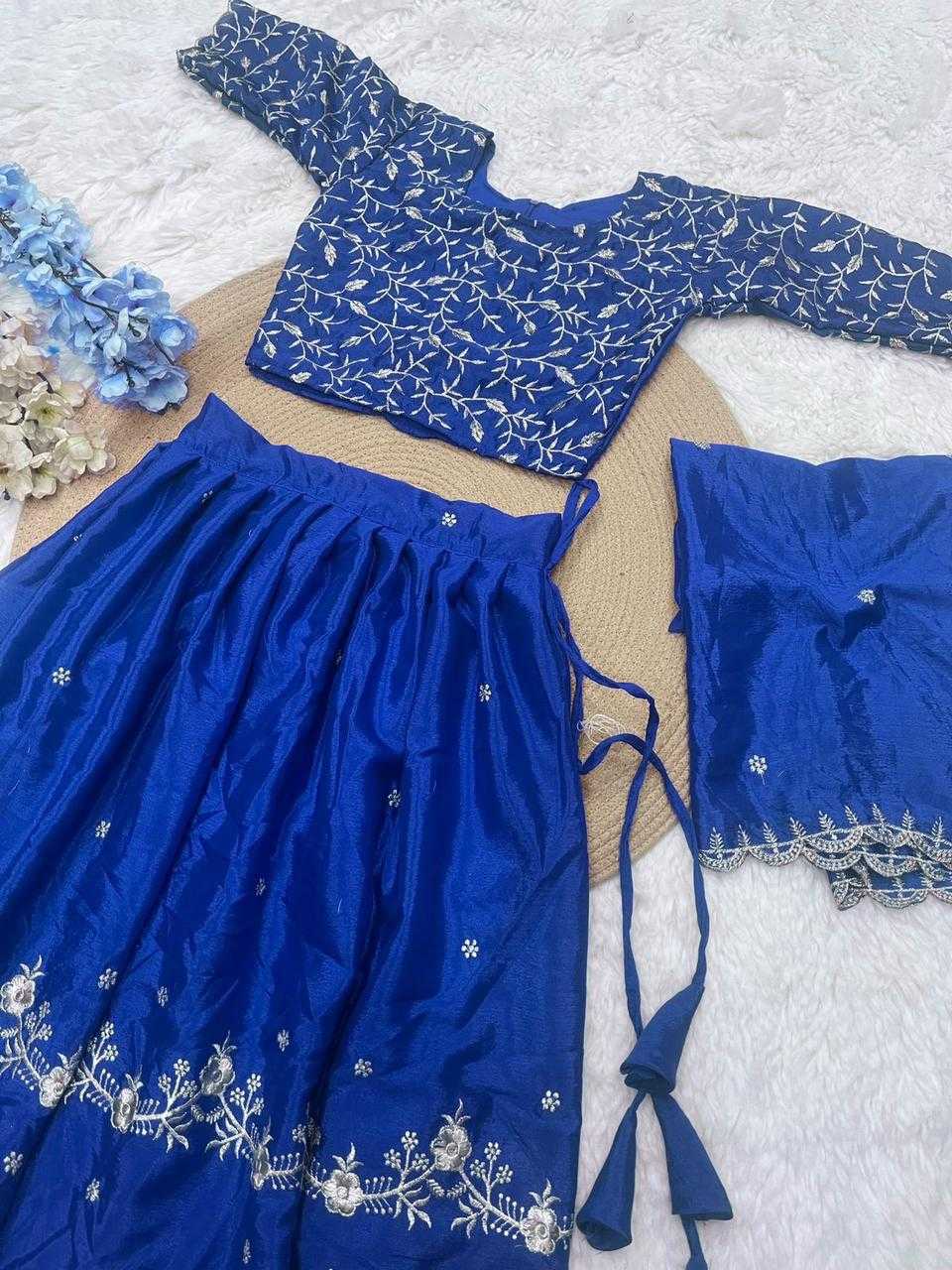 Ynf Chanderi Silk RIN235 FULL FLAIR Kids Wear Wholesale Kids Lehenga Girls Ethnic Wear Baby Girl Lehenga Manufacturer- Kids Exports