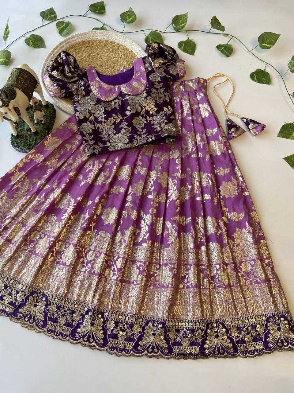 Ynf Cotton KESH503 8033 Kids Wear Wholesale Kids Lehenga Choli Kids Wedding Outfits Kids Indo-Western Wear Manufacturer- Kids Exports