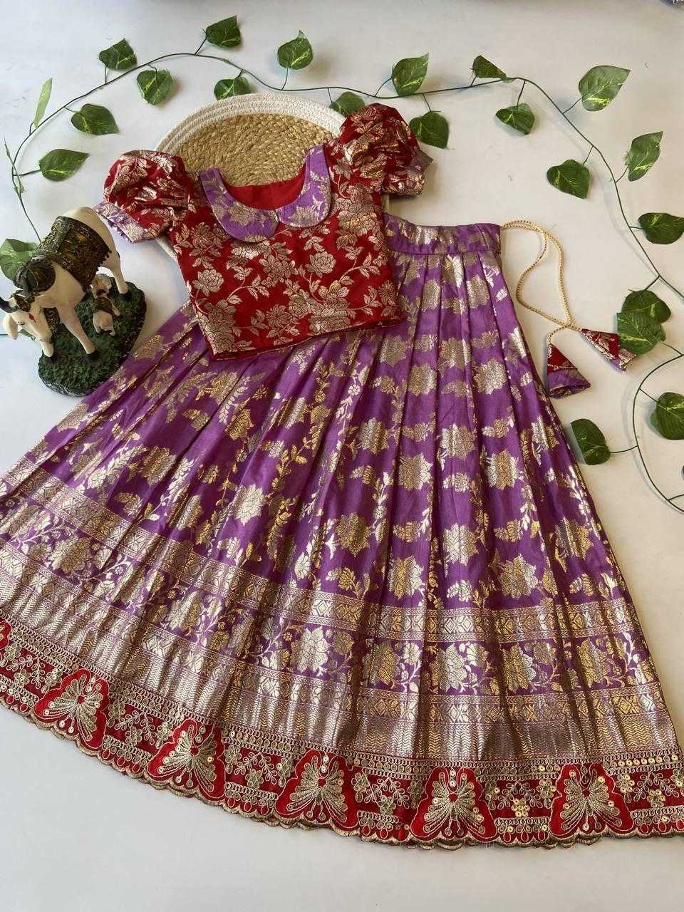 Ynf Cotton KESH503 8033 Kids Wear Wholesale Kids Lehenga Choli Kids Wedding Outfits Kids Indo-Western Wear Manufacturer- Kids Exports