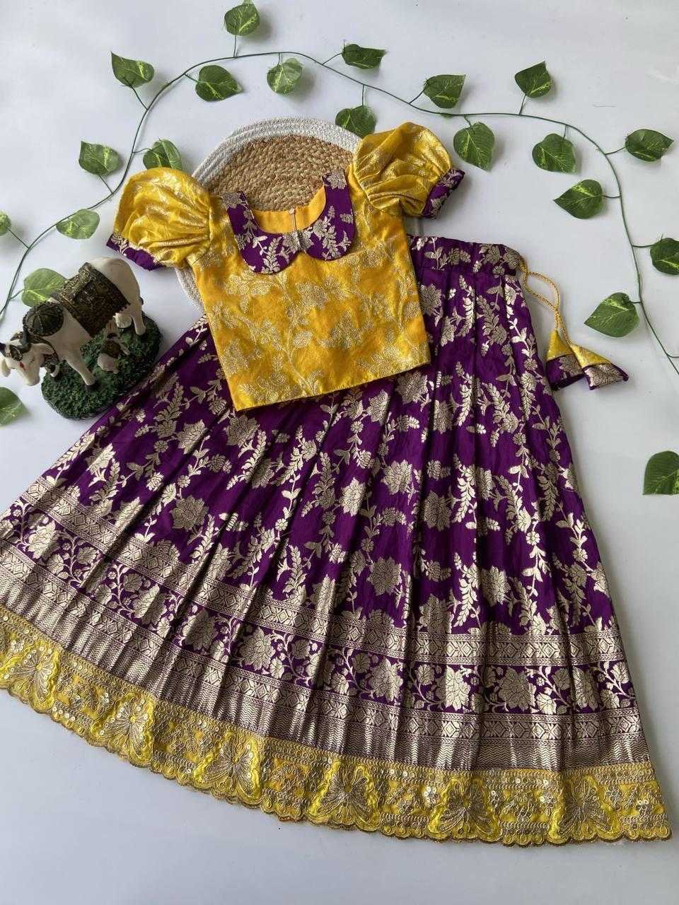 Ynf Cotton KESH503 8033 Kids Wear Wholesale Kids Lehenga Choli Kids Wedding Outfits Kids Indo-Western Wear Manufacturer- Kids Exports