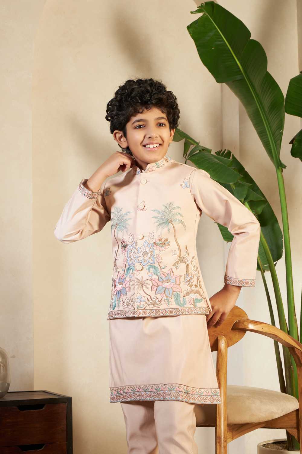 Ynf Cotton RIN202 Little Viraasat Kids Wear Wholesale Kids Kurta Pajama Kids Ethnic Gowns Kids Festive Wear Manufacturer- Kids Exports