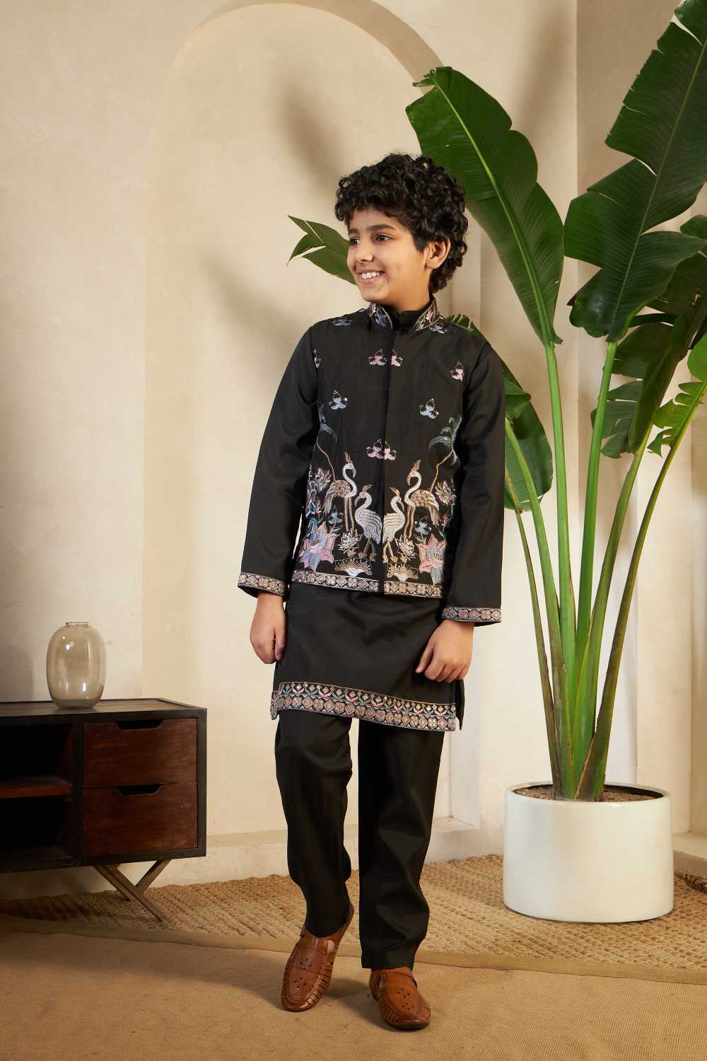Ynf Cotton RIN202 Little Viraasat Kids Wear Wholesale Kids Kurta Pajama Kids Ethnic Gowns Kids Festive Wear Manufacturer- Kids Exports