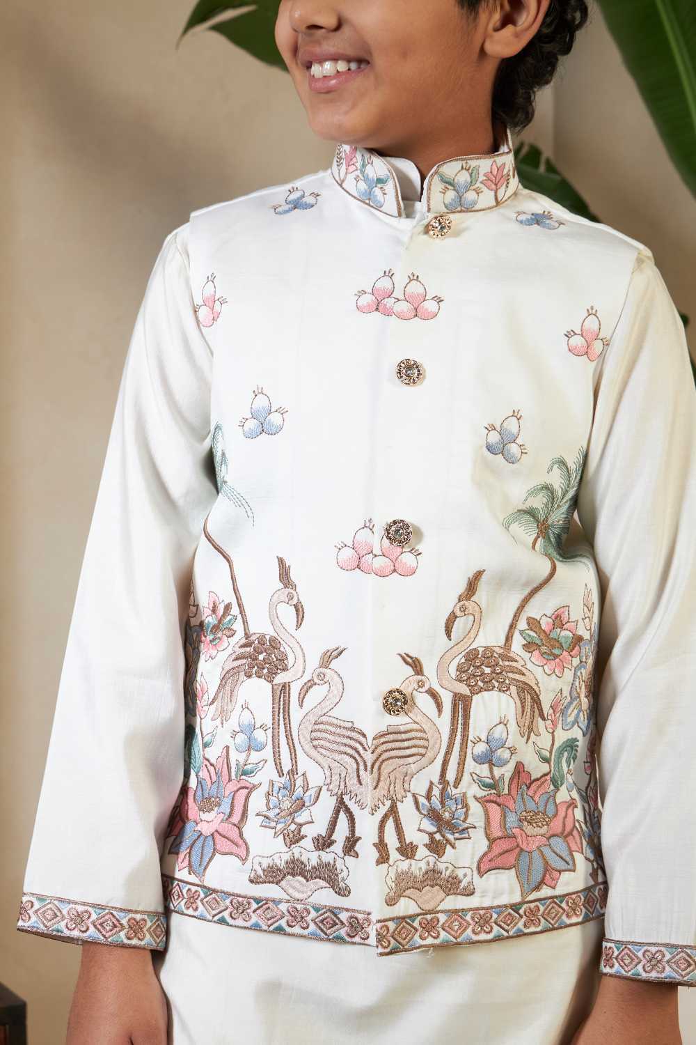 Ynf Cotton RIN202 Little Viraasat Kids Wear Wholesale Kids Kurta Pajama Kids Ethnic Gowns Kids Festive Wear Manufacturer- Kids Exports