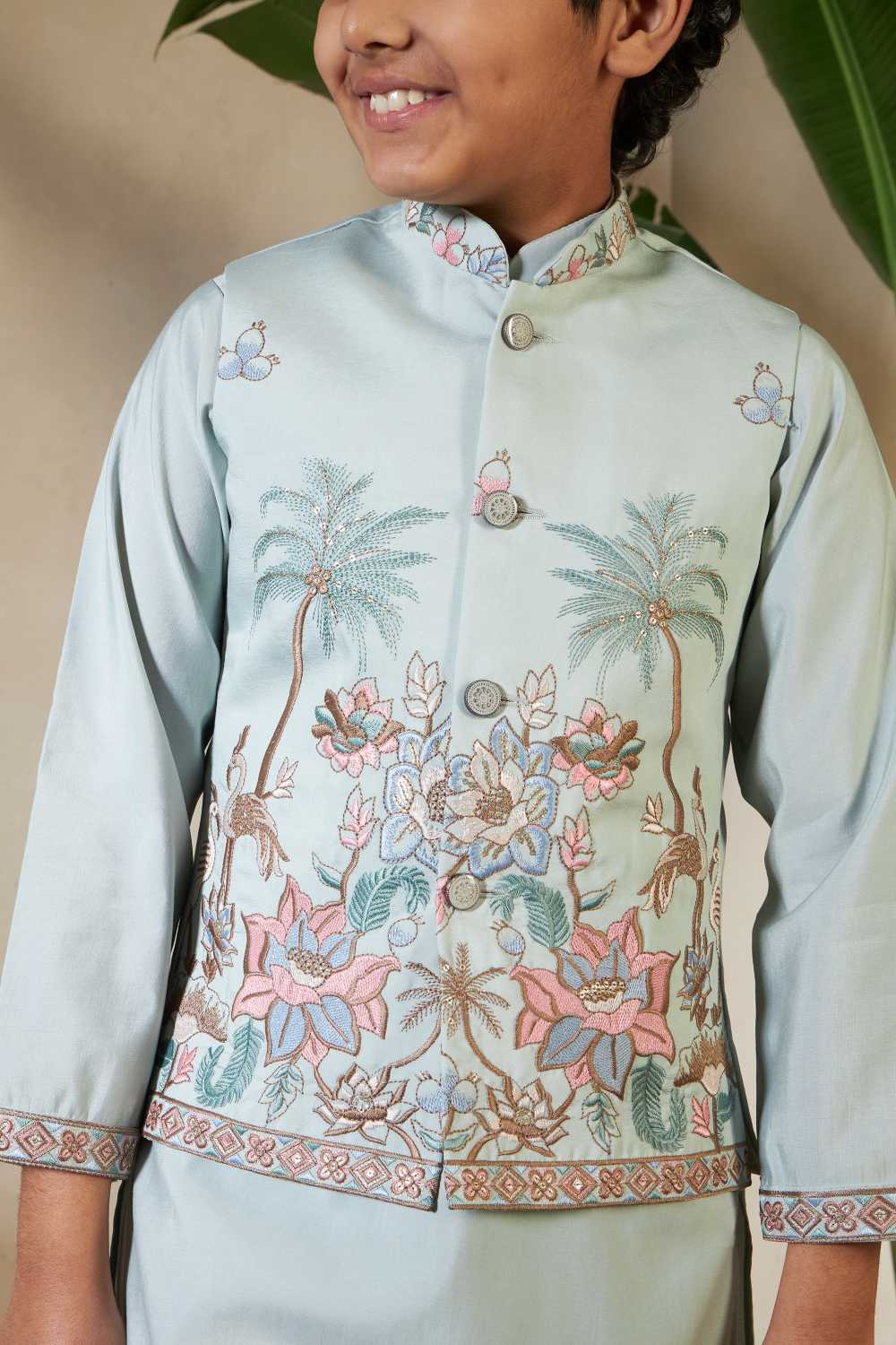 Ynf Cotton RIN202 Little Viraasat Kids Wear Wholesale Kids Kurta Pajama Kids Ethnic Gowns Kids Festive Wear Manufacturer- Kids Exports