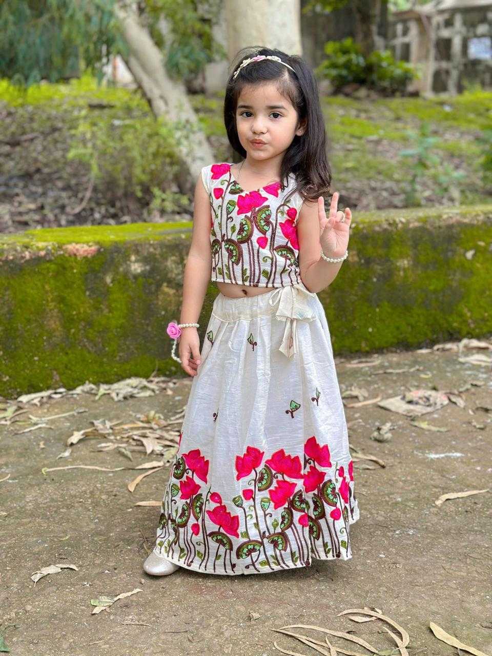 Ynf Cotton RIN235 THREADS Kids Wear Wholesale Kids Lehenga Kids Lehenga Choli Baby Girl Lehenga Manufacturer- Kids Exports