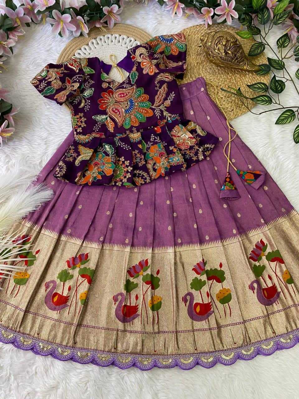Ynf Crepe RIN235 KARNI Kids Wear Wholesale Kids Lehenga Kids Festive Wear Kids Wedding Outfits Manufacturer- Kids Exports