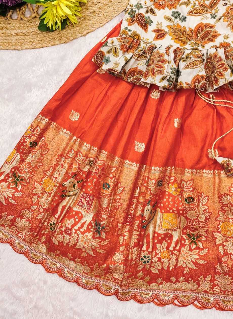 Ynf Crepe RIN235 SUVAL Kids Wear Wholesale Ethnic Dresses For Kids Kids Festive Wear Kids Party Wear Ethnic Manufacturer- Kids Exports