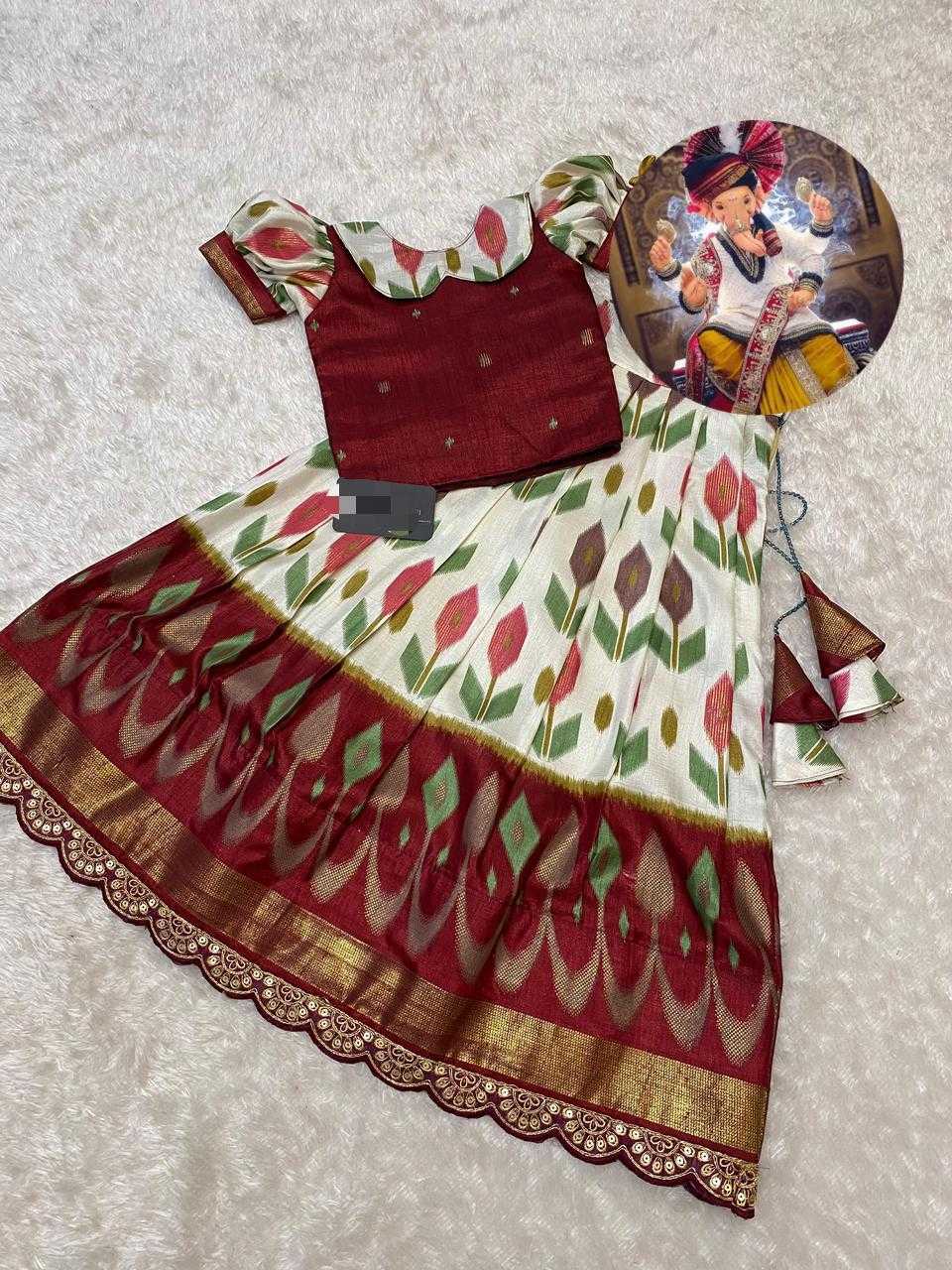 Ynf Crepe Silk RIN235 MANDY Kids Wear Wholesale Kids Traditional Outfits Kids Lehenga Choli Kids Wedding Outfits Manufacturer- Kids Exports