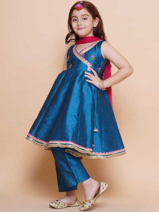Ynf Fancy KESH461 210 Kids Wear Wholesale Kids Co-ord Set Girls Kurti Kids Silk Dress Manufacturer- Kids Exports