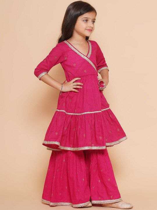 Ynf Fancy KESH461 215 Kids Wear Wholesale Kids Sharara Girls Kurti Kids Festive Wear Manufacturer- Kids Exports