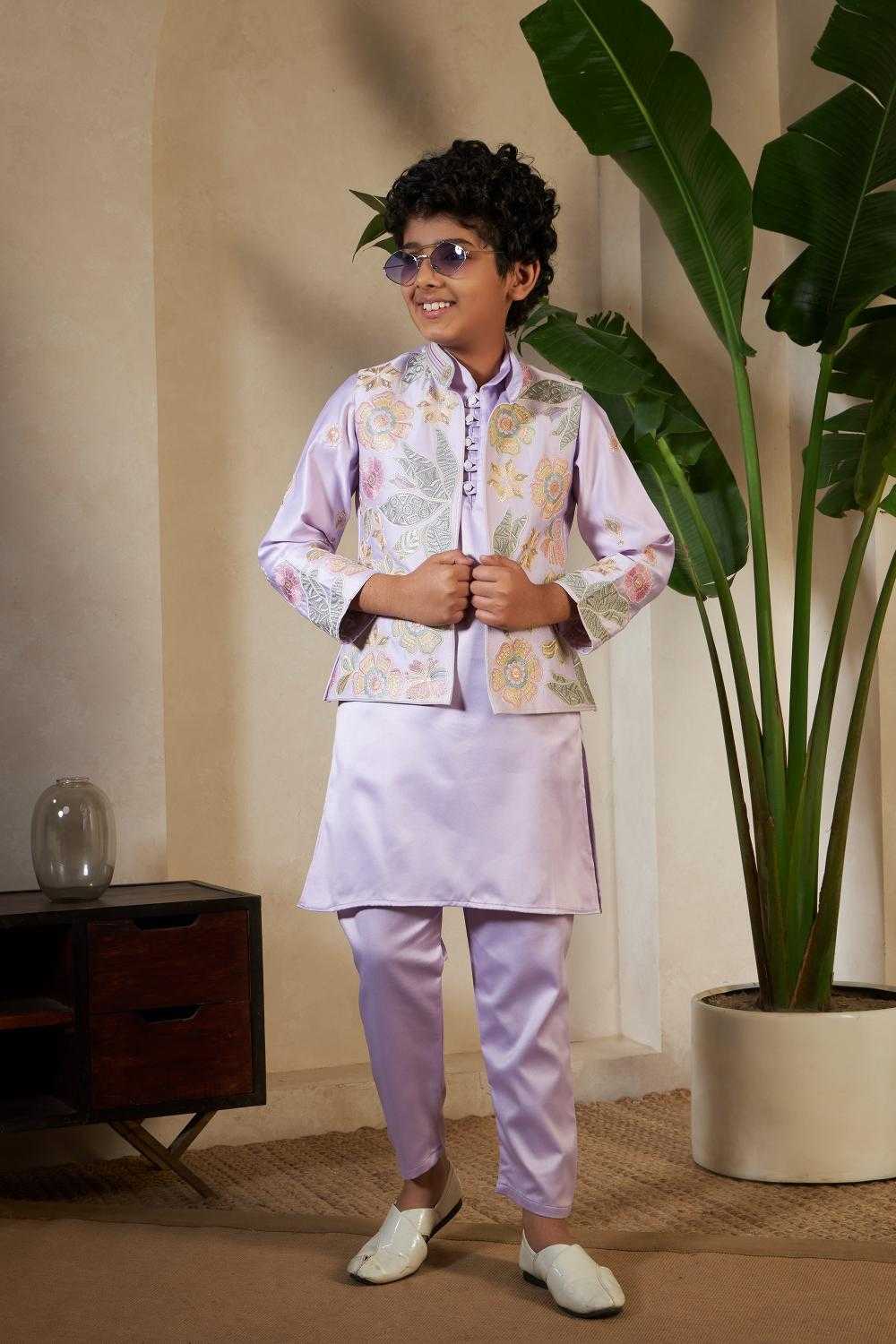 Ynf Fancy Kids Wear Wholesale Boys Kurta Pyjama Kids Kurta Pajama Boys Ethnic Wear Manufacturer- Kids Exports