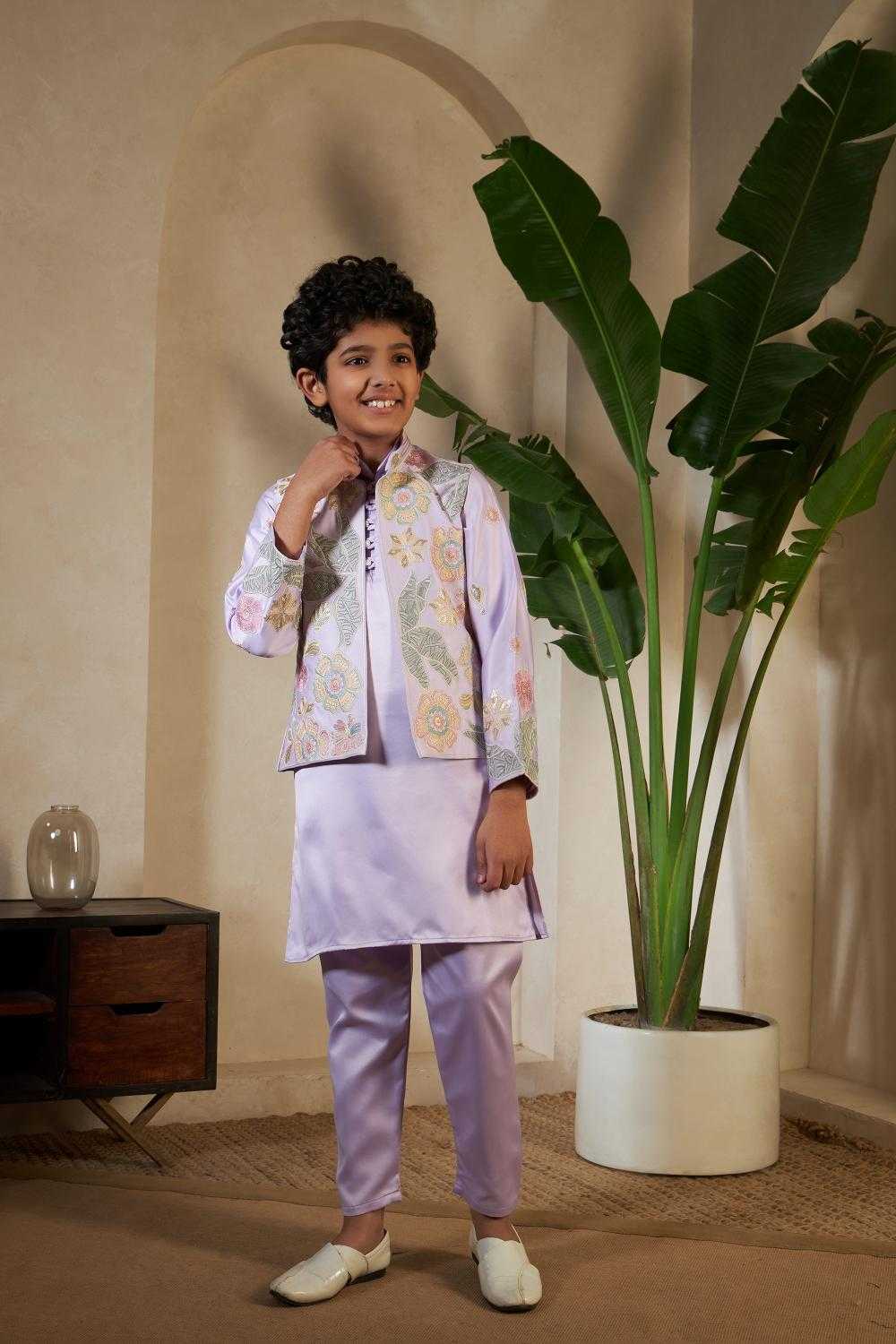 Ynf Fancy Kids Wear Wholesale Boys Kurta Pyjama Kids Kurta Pajama Boys Ethnic Wear Manufacturer- Kids Exports