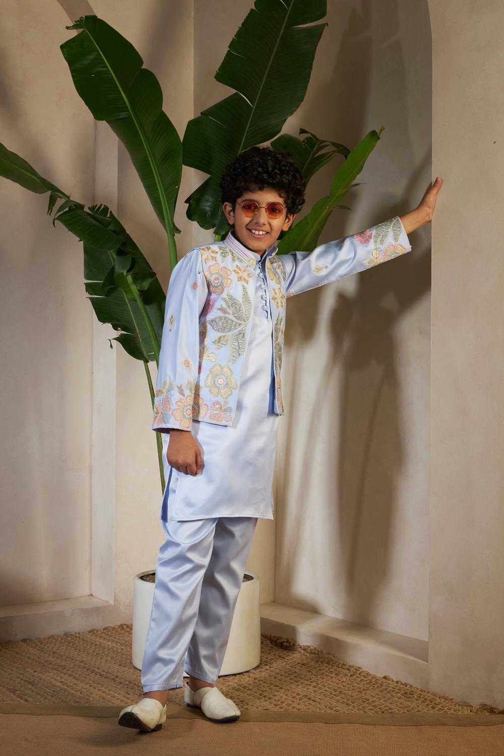 Ynf Fancy Kids Wear Wholesale Boys Kurta Pyjama Kids Kurta Pajama Boys Ethnic Wear Manufacturer- Kids Exports
