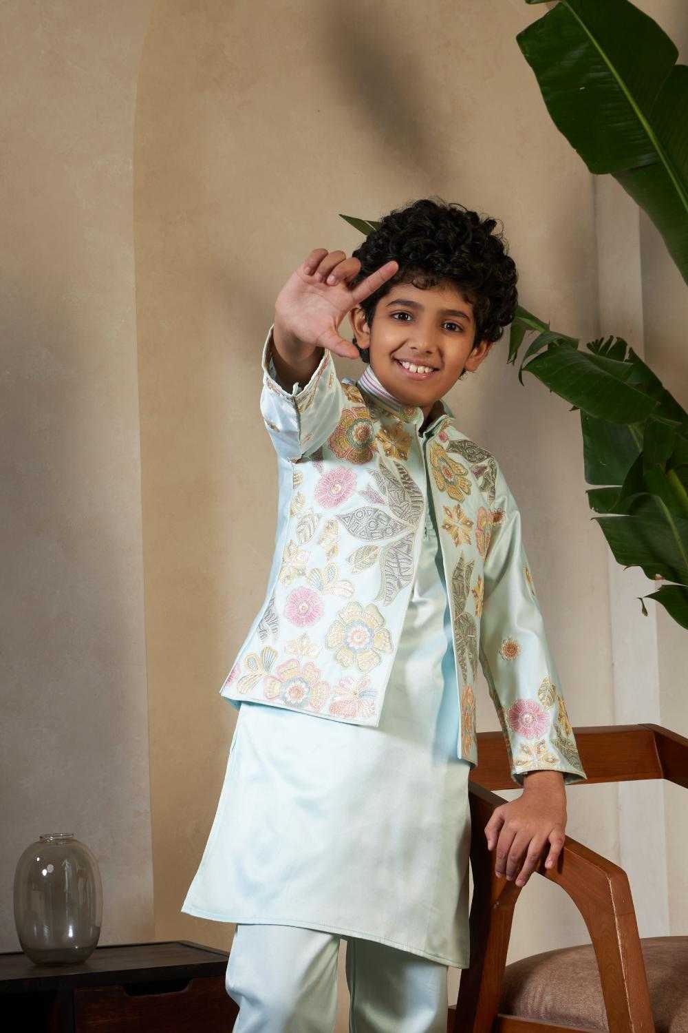 Ynf Fancy Kids Wear Wholesale Boys Kurta Pyjama Kids Kurta Pajama Boys Ethnic Wear Manufacturer- Kids Exports