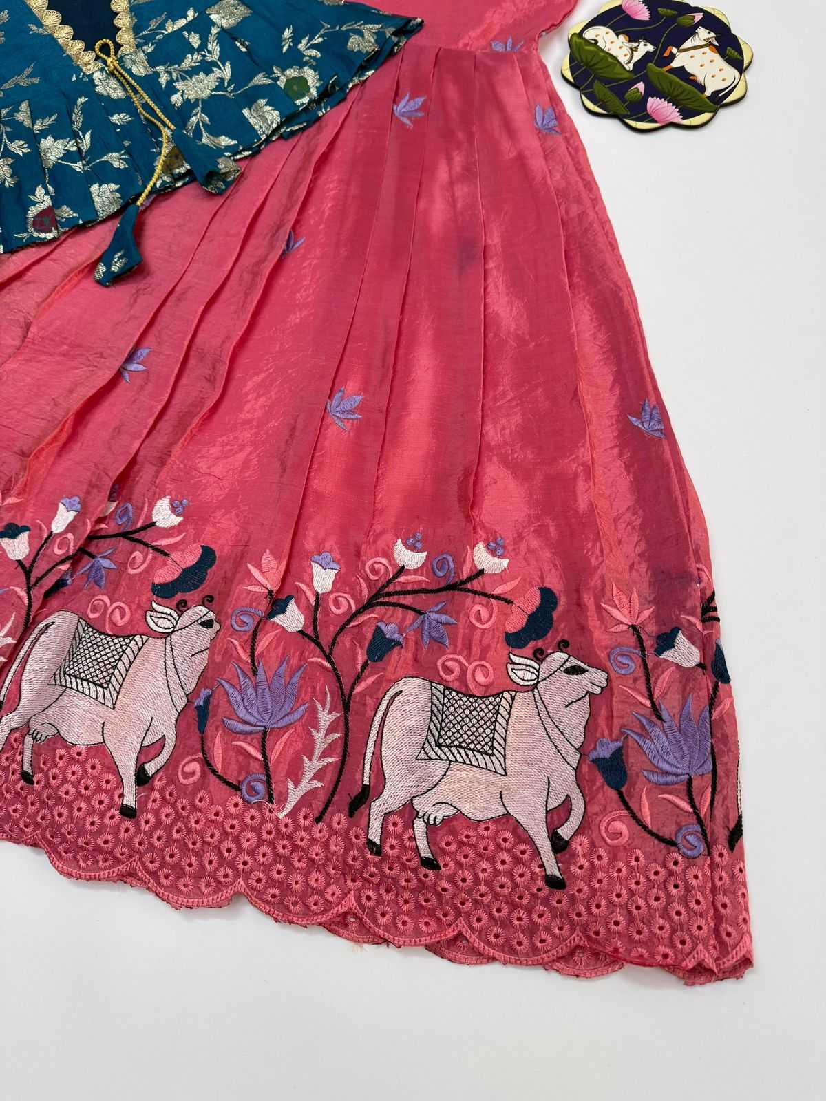 Ynf Fancy RIN235 nylon Dola Kids Wear Wholesale Kids Gown Kids Designer Frock Kids Festive Wear Manufacturer- Kids Exports