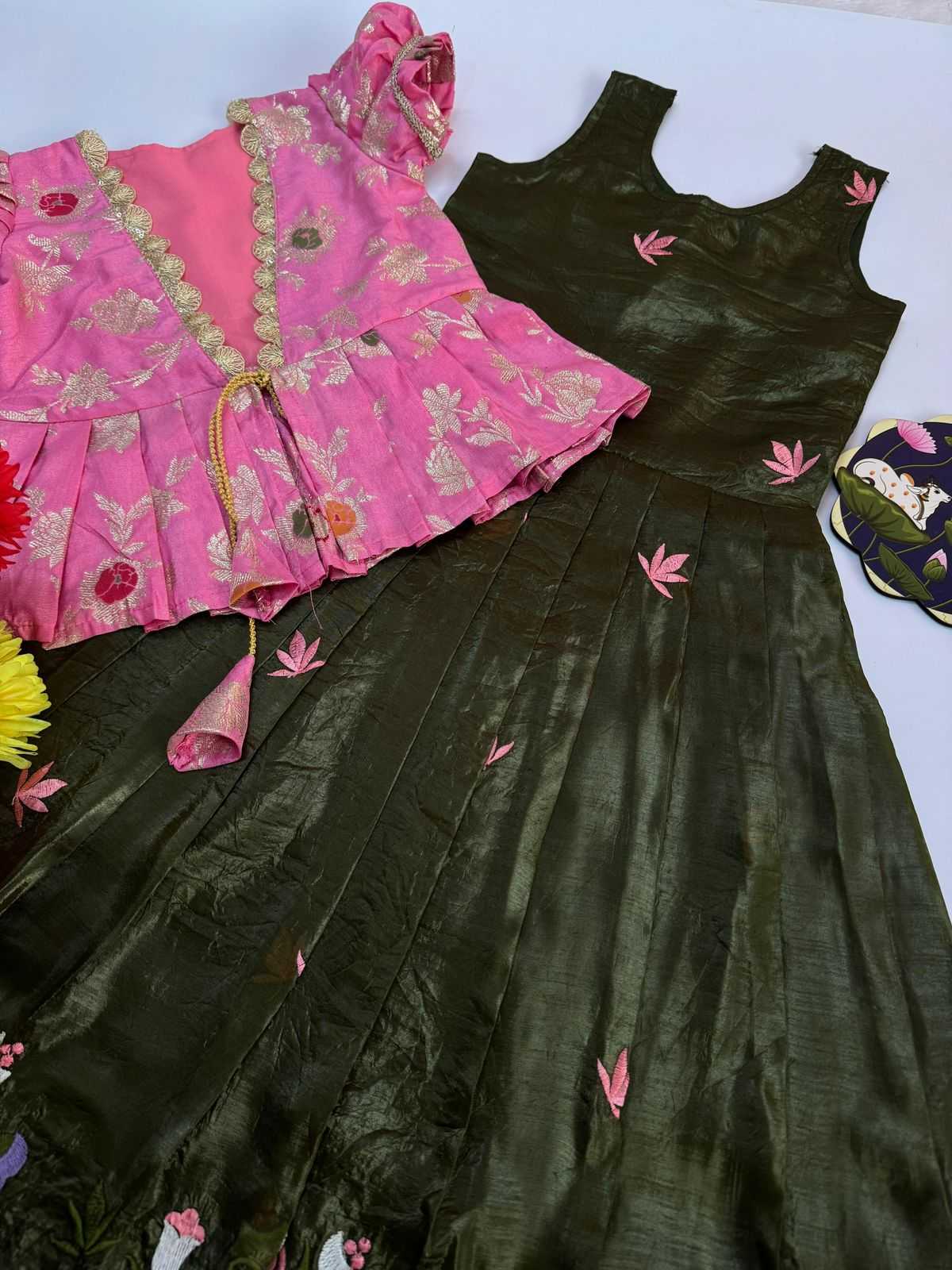 Ynf Fancy RIN235 nylon Dola Kids Wear Wholesale Kids Gown Kids Designer Frock Kids Festive Wear Manufacturer- Kids Exports