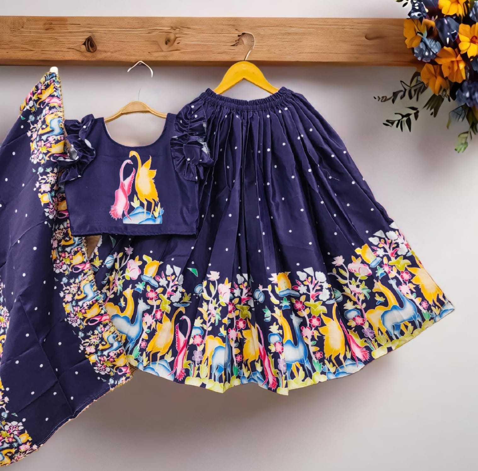 Ynf Fancy RIN235 Soft Printed Kids Wear Wholesale Kids Lehenga Kids Wedding Outfits Kids Party Wear Ethnic Manufacturer- Kids Exports