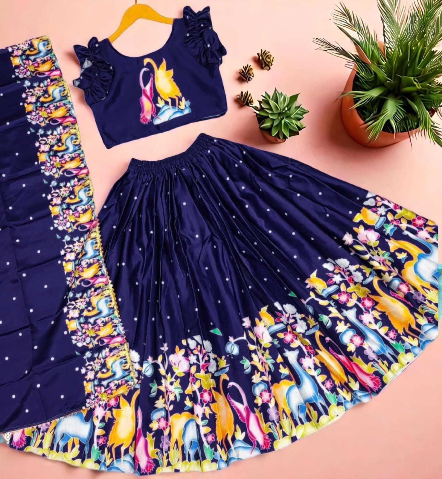 Ynf Fancy RIN235 Soft Printed Kids Wear Wholesale Kids Lehenga Kids Wedding Outfits Kids Party Wear Ethnic Manufacturer- Kids Exports