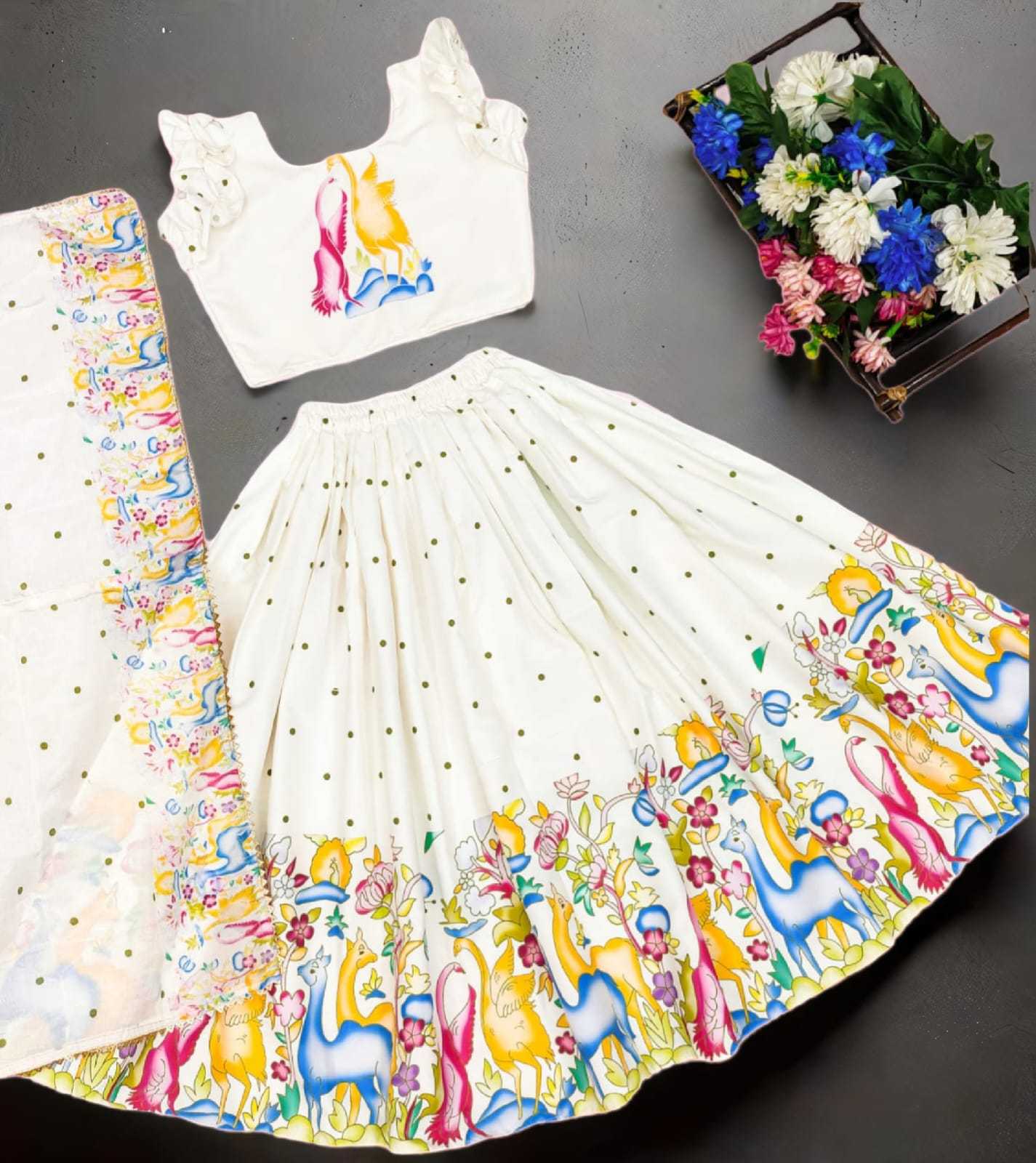 Ynf Fancy RIN235 Soft Printed Kids Wear Wholesale Kids Lehenga Kids Wedding Outfits Kids Party Wear Ethnic Manufacturer- Kids Exports
