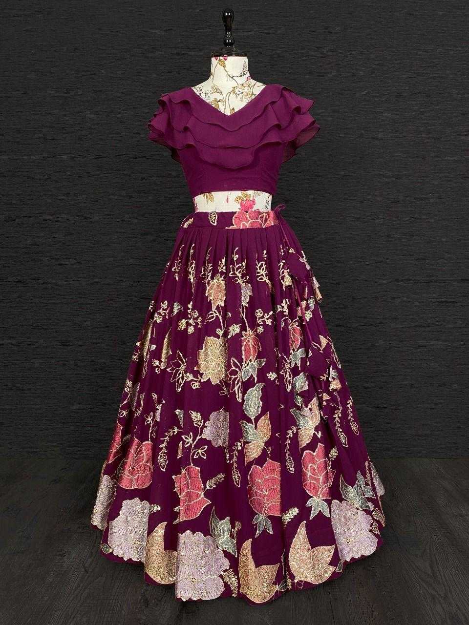 Ynf Faux Georgette RIN235 anita Kids Wear Wholesale Kids Ethnic Wear Kids Traditional Outfits Kids Lehenga Choli Manufacturer- Kids Exports