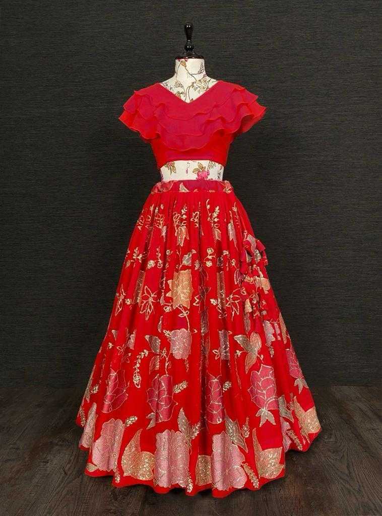 Ynf Faux Georgette RIN235 anita Kids Wear Wholesale Kids Ethnic Wear Kids Traditional Outfits Kids Lehenga Choli Manufacturer- Kids Exports