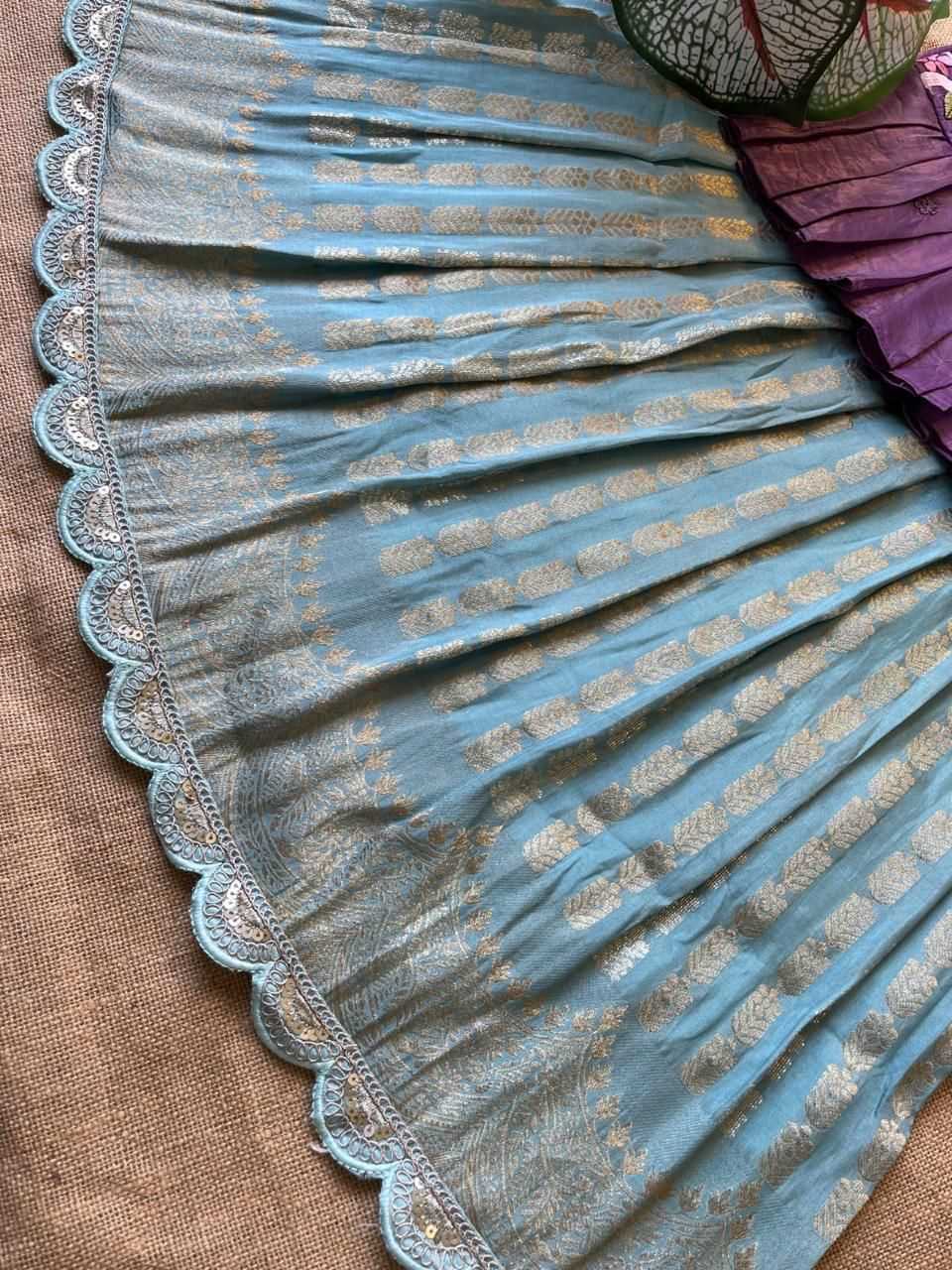 Ynf Georgette RIN235 Gold crush Kids Wear Wholesale Kids Lehenga Embroidered Frock Kids Ethnic Wear Manufacturer- Kids Exports