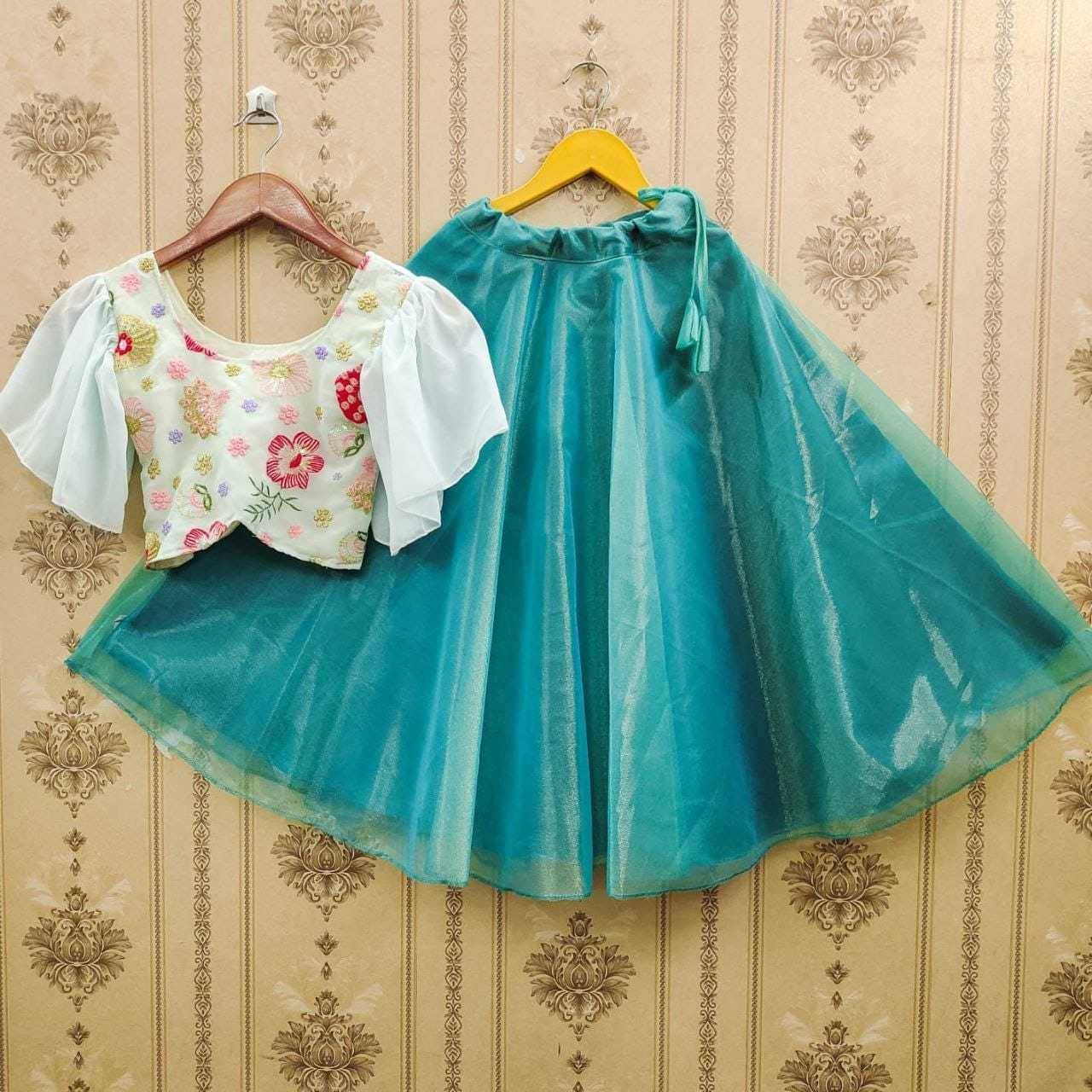 Ynf Georgette RIN235 LILY Kids Wear Wholesale Kids Lehenga Embroidered Frock Kids Designer Frock Manufacturer- Kids Exports