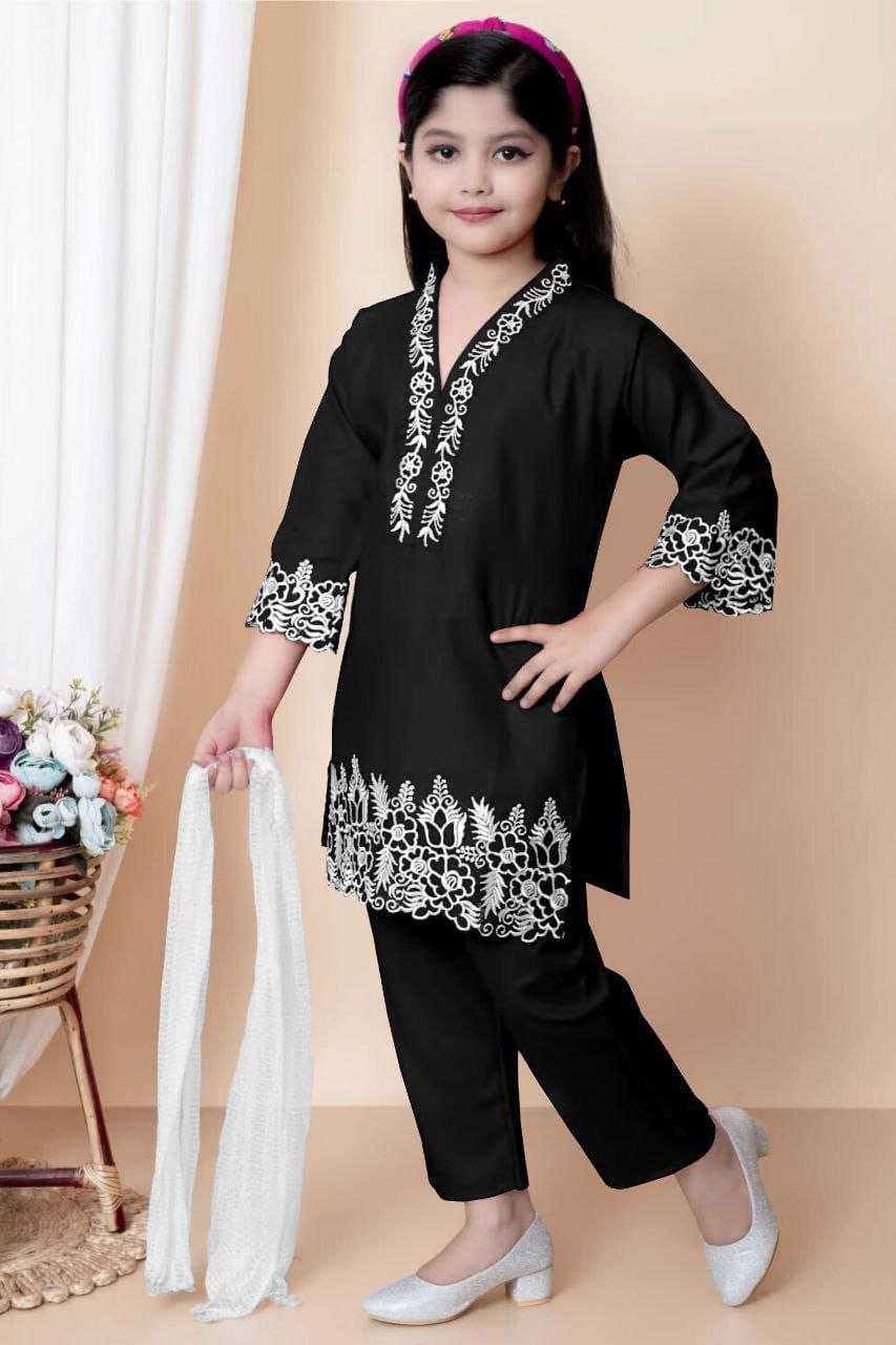 Ynf Heavy Crepe KESH461 224 Kids Wear Wholesale Girls Kurti Kids Ethnic Wear Kids Kurta Pajama Manufacturer- Kids Exports