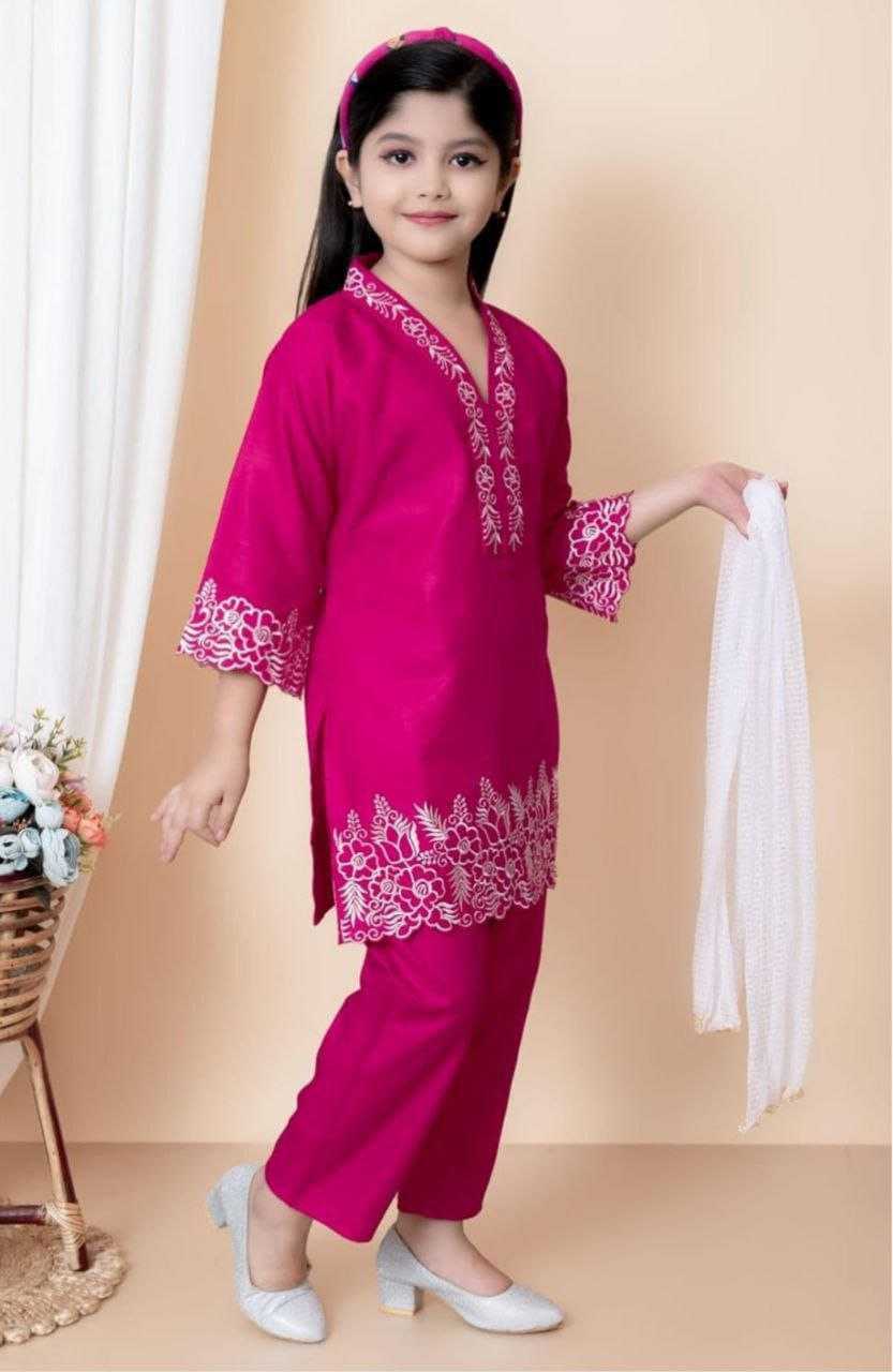 Ynf Heavy Crepe KESH461 224 Kids Wear Wholesale Girls Kurti Kids Ethnic Wear Kids Kurta Pajama Manufacturer- Kids Exports