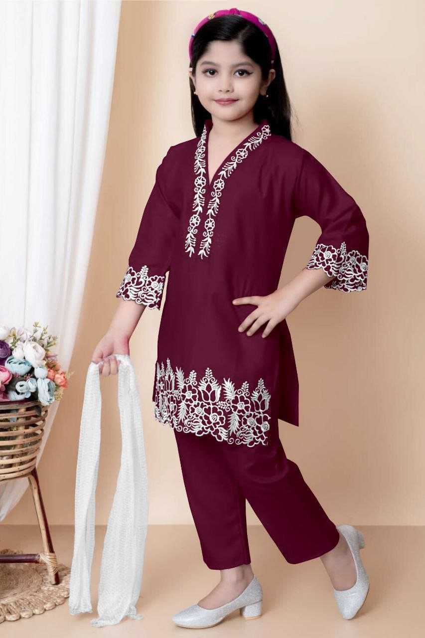 Ynf Heavy Crepe KESH461 224 Kids Wear Wholesale Girls Kurti Kids Ethnic Wear Kids Kurta Pajama Manufacturer- Kids Exports