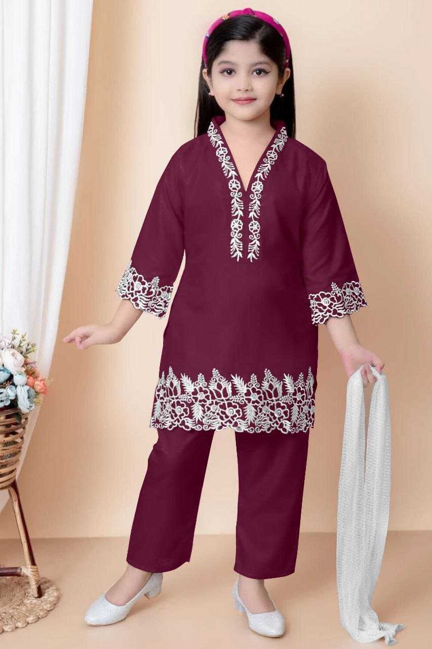 Ynf Heavy Crepe KESH461 224 Kids Wear Wholesale Girls Kurti Kids Ethnic Wear Kids Kurta Pajama Manufacturer- Kids Exports