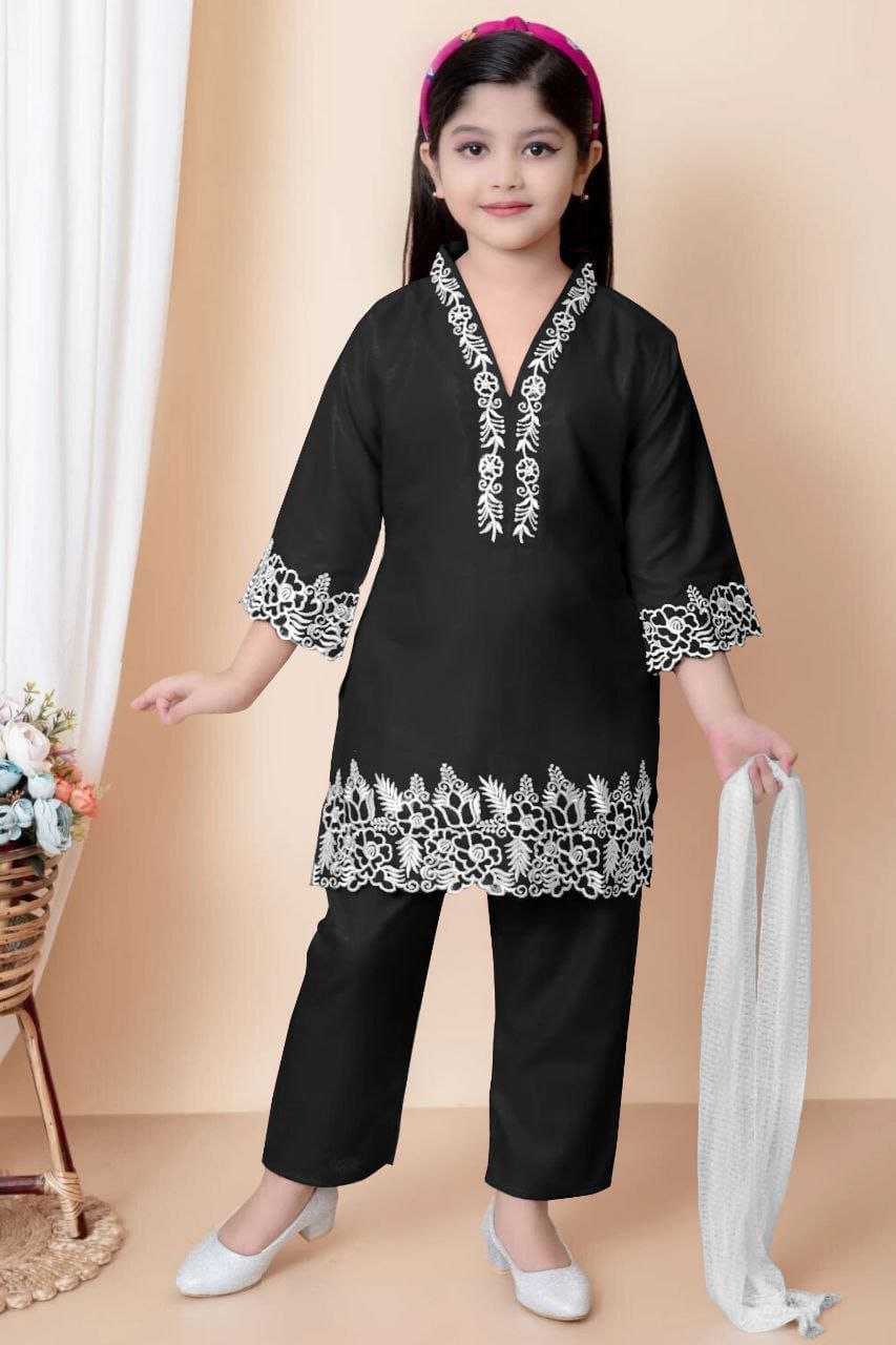 Ynf Heavy Crepe KESH461 224 Kids Wear Wholesale Girls Kurti Kids Ethnic Wear Kids Kurta Pajama Manufacturer- Kids Exports
