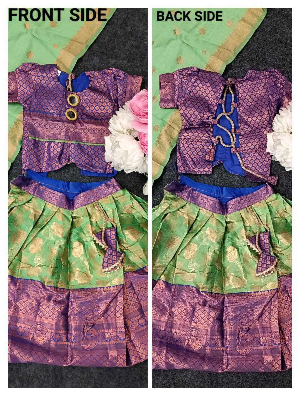 Ynf Jacquard KESH461 17 Kids Wear Wholesale Kids Designer Frock Kids Traditional Outfits Kids Lehenga Choli Manufacturer- Kids Exports