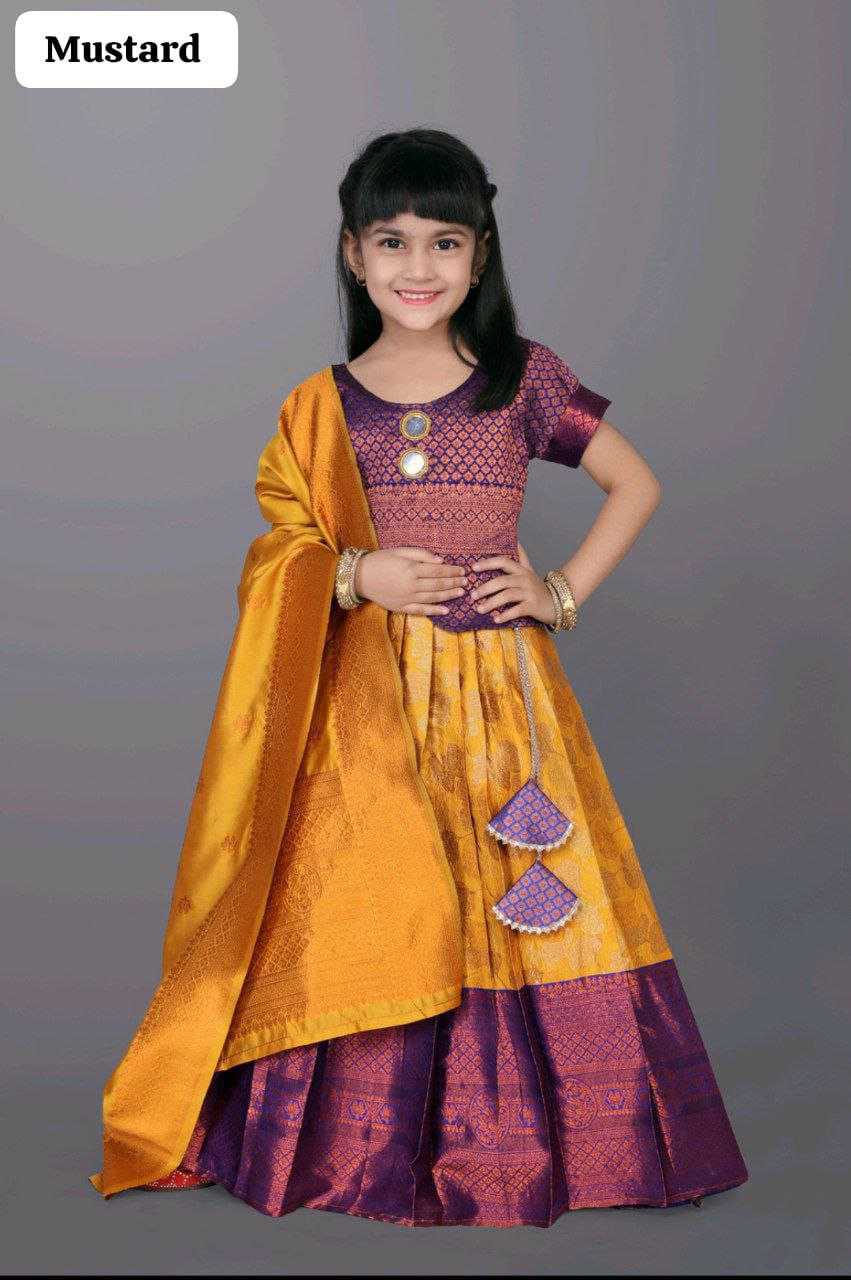 Ynf Jacquard KESH461 17 Kids Wear Wholesale Kids Designer Frock Kids Traditional Outfits Kids Lehenga Choli Manufacturer- Kids Exports