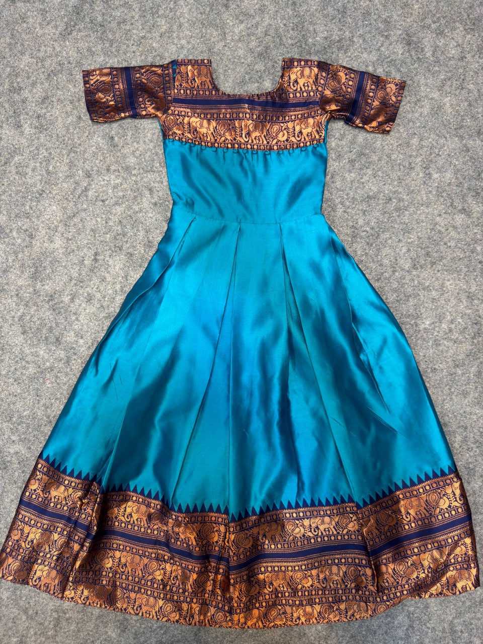 Ynf Lichi Silk KESH642 065 Kids Wear Wholesale Kids Gown Girls Ethnic Wear Kids Party Wear Ethnic Manufacturer- Kids Exports