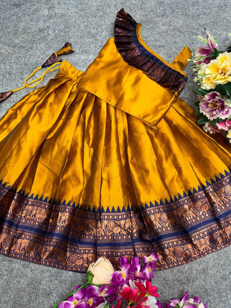 Ynf Lichi Silk KESH642 072 Kids Wear Wholesale Kids Lehenga Choli Kids Festive Wear Kids Wedding Outfits Manufacturer- Kids Exports