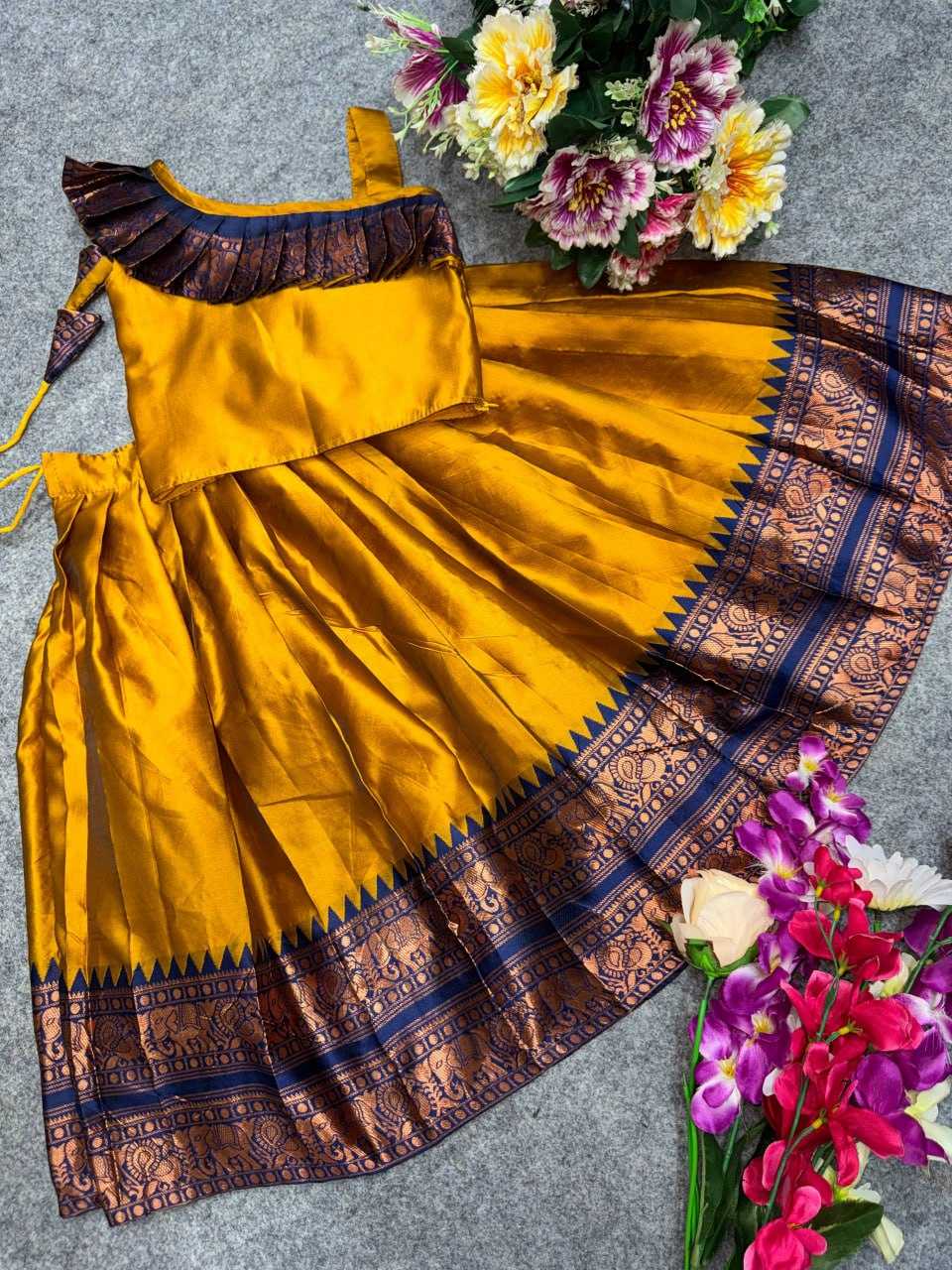 Ynf Lichi Silk KESH642 072 Kids Wear Wholesale Kids Lehenga Choli Kids Festive Wear Kids Wedding Outfits Manufacturer- Kids Exports