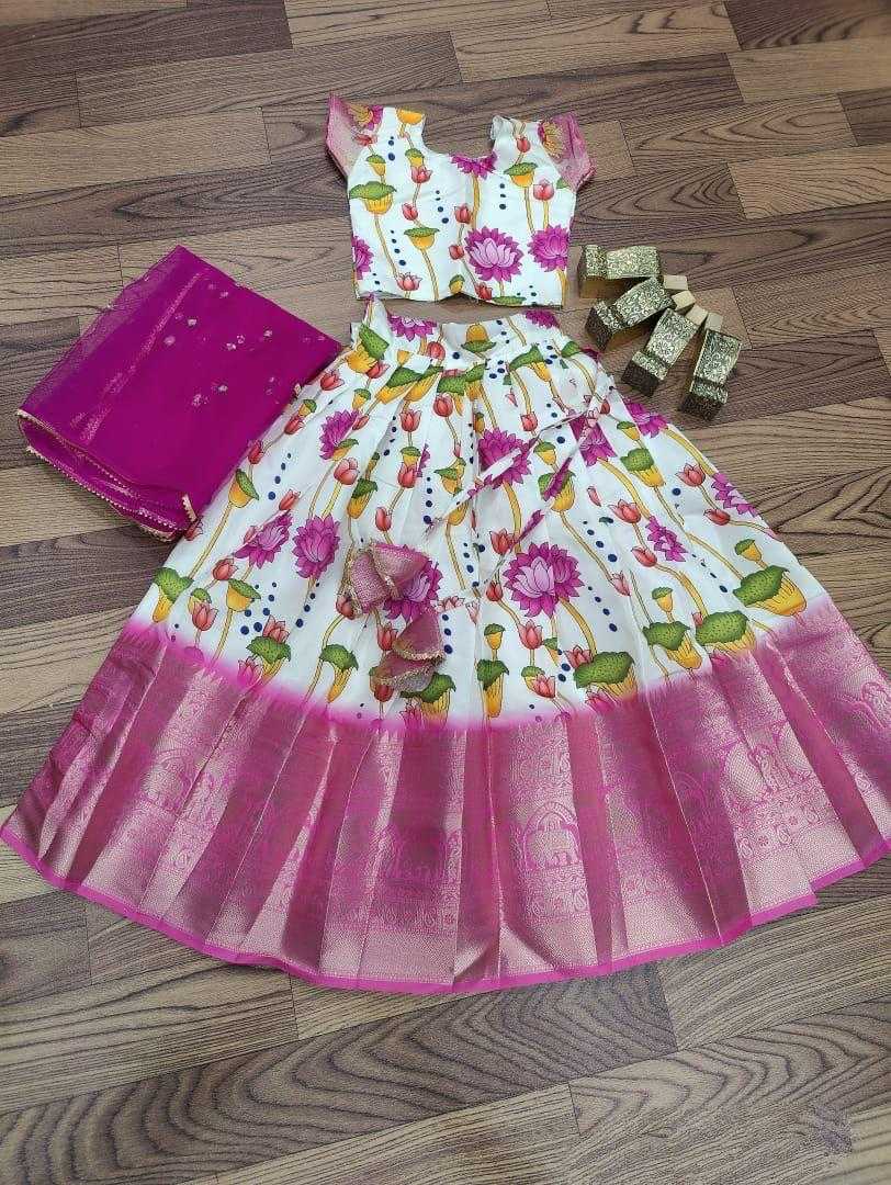 Ynf Lichi Silk RIN235 Lichi Silk Kids Wear Wholesale Ethnic Dresses For Kids Kids Lehenga Choli Kids Festive Wear Manufacturer- Kids Exports