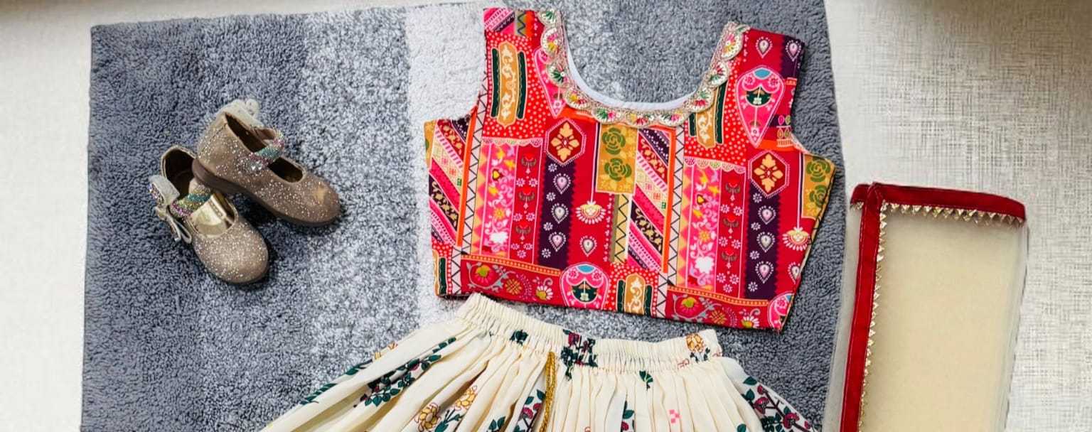 Ynf Muslin Cotton RIN235 Muslin coton Kids Wear Wholesale Kids Lehenga Kids Festive Wear Kids Wedding Outfits Manufacturer- Kids Exports