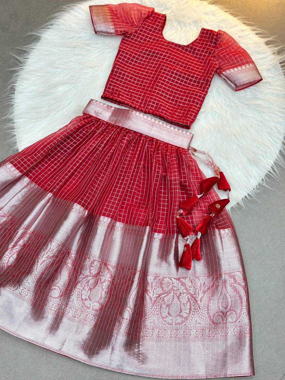 Ynf Organza KESH709 01 Kids Wear Wholesale Kids Ethnic Wear Indian Wear For Kids Kids Lehenga Choli Manufacturer- Kids Exports