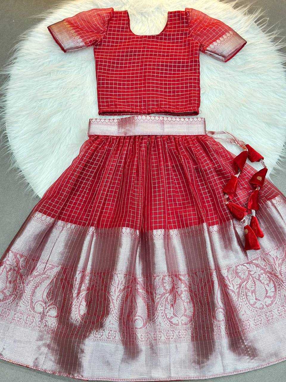 Ynf Organza KESH709 01 Kids Wear Wholesale Kids Ethnic Wear Indian Wear For Kids Kids Lehenga Choli Manufacturer- Kids Exports