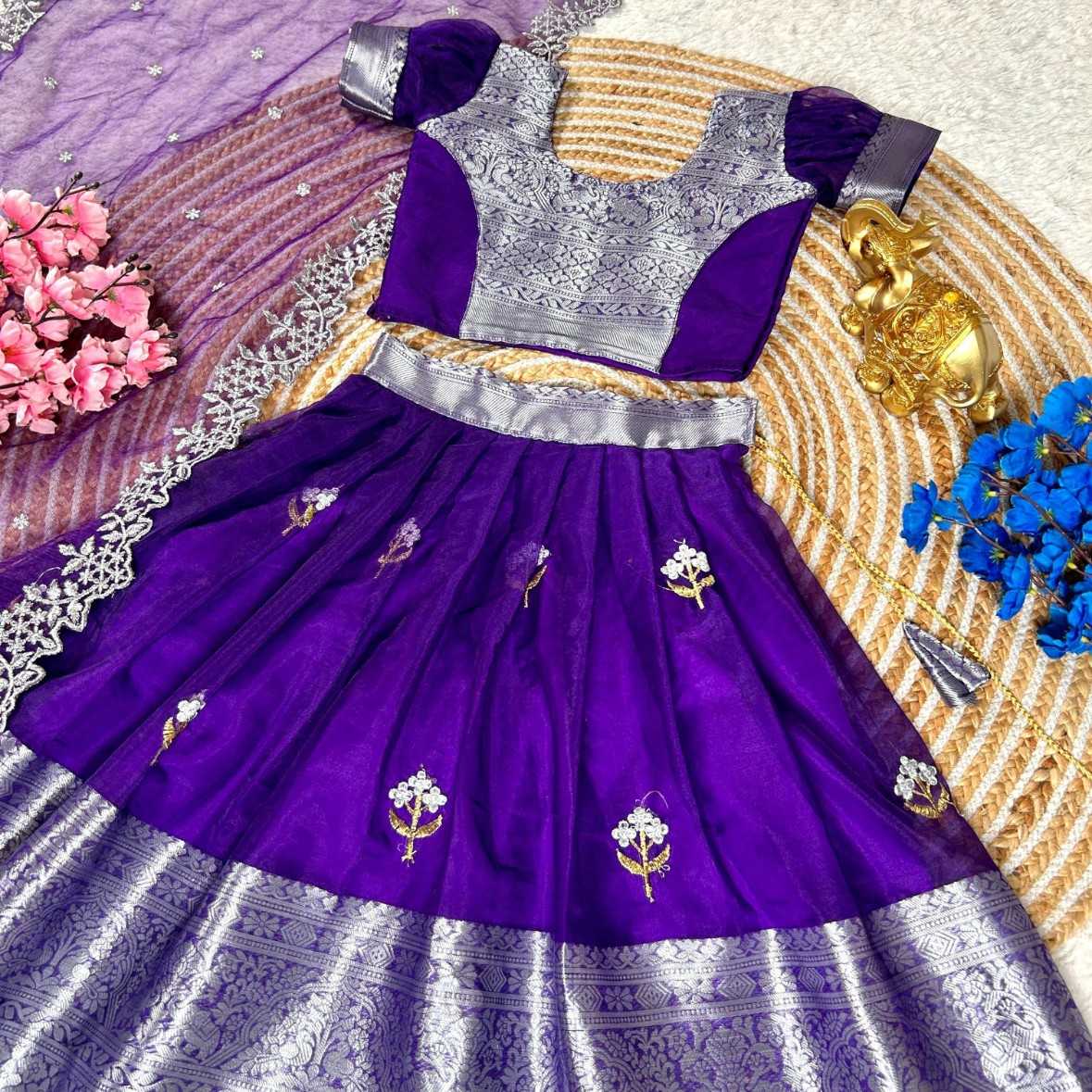 Ynf Organza RIN134 BHASKAR Kids Wear Wholesale Kids Lehenga Kids Traditional Outfits Ethnic Dresses For Kids Manufacturer- Kids Exports