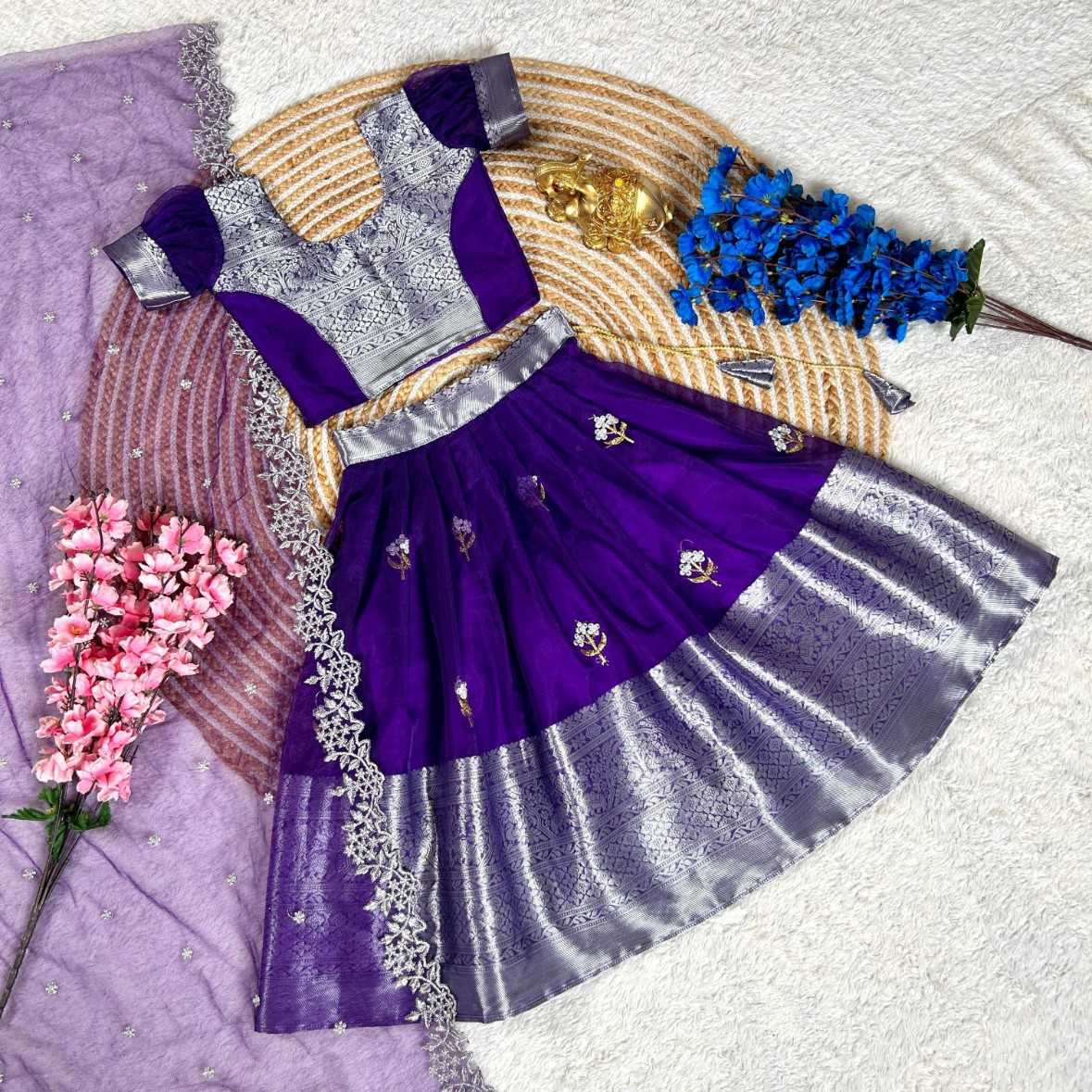 Ynf Organza RIN134 BHASKAR Kids Wear Wholesale Kids Lehenga Kids Traditional Outfits Ethnic Dresses For Kids Manufacturer- Kids Exports