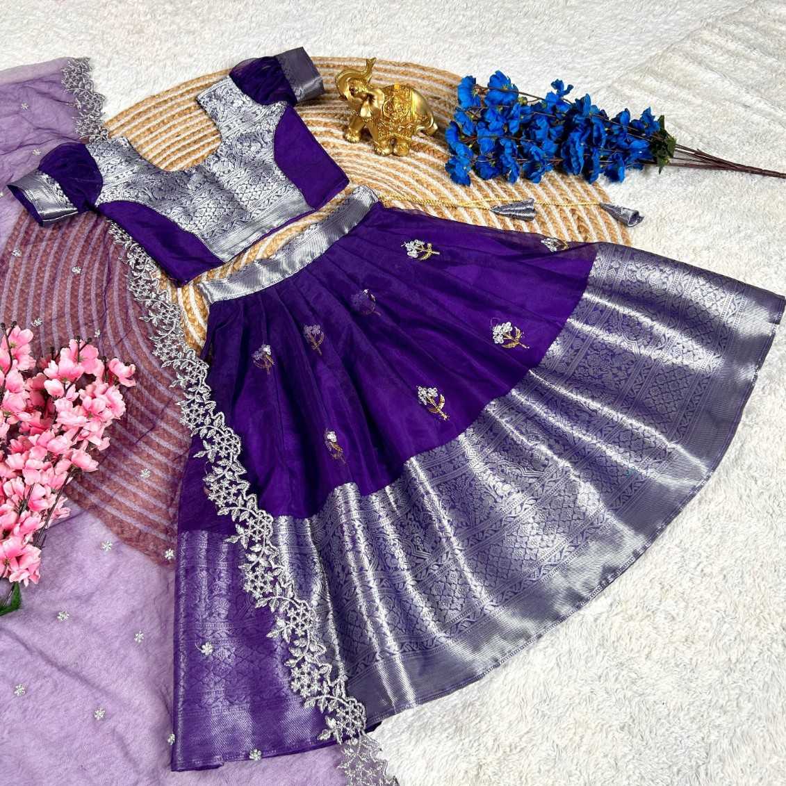 Ynf Organza RIN134 BHASKAR Kids Wear Wholesale Kids Lehenga Kids Traditional Outfits Ethnic Dresses For Kids Manufacturer- Kids Exports