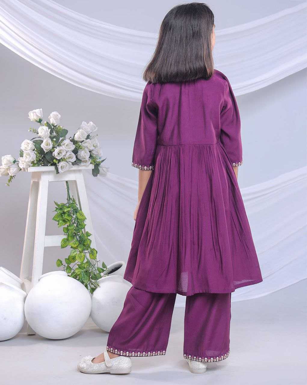 Ynf Organza Silk KESH461 206 Kids Wear Wholesale Embroidered Frock Indian Wear For Kids Kids Festive Wear Manufacturer- Kids Exports